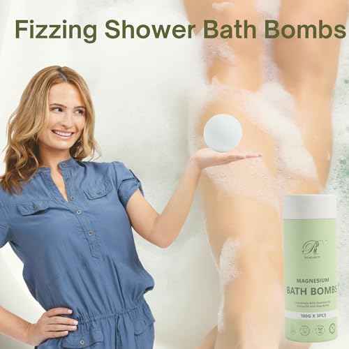 Magnesium Bath Bombs Gift Set with Essential Oils ? XL Aromatherapy Fizzies for Relaxation, Muscle Recovery & Stress Relief ? Epsom Salt, Lavender & Arnica ? Luxury Christmas Spa Gift for Women & Men