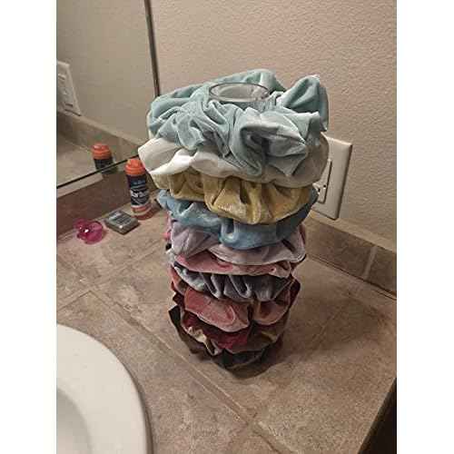 Cq acrylic Acrylic Ponytail and Scrunchie Holder Stand,Girls Bracelet Display Rack, Hair Scrunchy Holder, Vertical Bracelets and Scrunchies Holders,12 Inch High