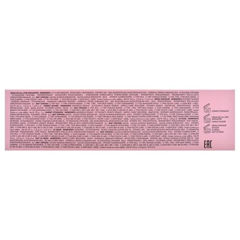Pupa Milano Pupart M Makeup Palette, 002 Pink, 0.6 oz - Makeup Kit - Blush - Concealer - Highlighter - Eyeshadow - Lip Gloss - Lip Cream - Face Makeup