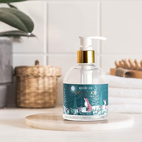 ROMIIE ZOI Christmas Liquid Hand Soap with Gift Box - 260ml/ 9 fl. Oz - Variety Pack of 3£¨Winter Woods£¬Snowy Joy, Berry and Birds£©