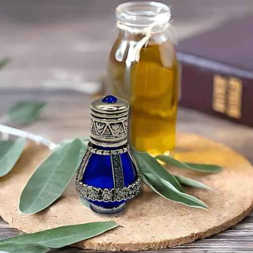 Spikenard Anointing Prayer Oil in Reusable Blue Cobalt Glass Vial 0.24fl.oz/7ml