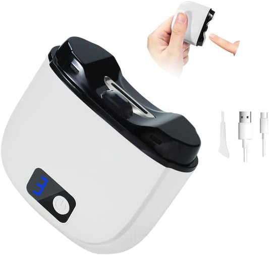 Rechargeable Electric Nail Clipper – 3-Speed Trimmer with LED Light & Quiet Motor for Safe Fingernail & Toenail Cutting for Babies, Kids & Seniors