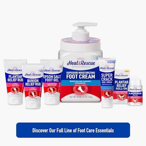 Heal&Rescue Heel Rescue Foot Cream 16 Ounce Bottle, 2 Pack, for Cracked, Calloused or Chapped Skin