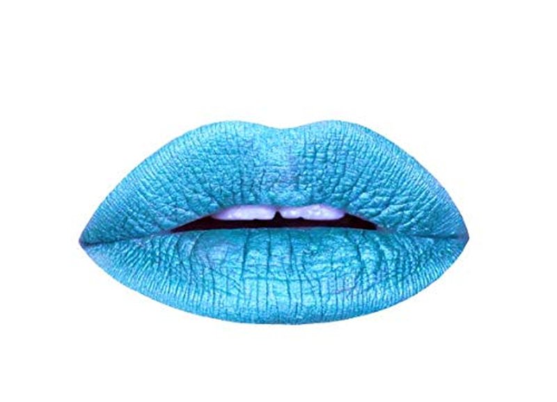 Aromi Metallic Liquid Lipstick - Bright Blue Smudge-Proof Color | Vegan, Long Wear, Shimmery Finish