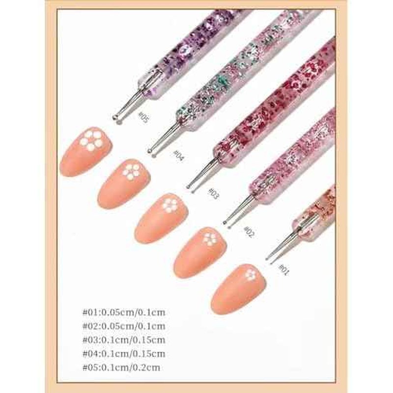 Nail Art Brushes Set, 20pcs Nail Design Painting Brushes, Professional Nail Art Design Brushes, Nail Fine Liner Brushes, Pink