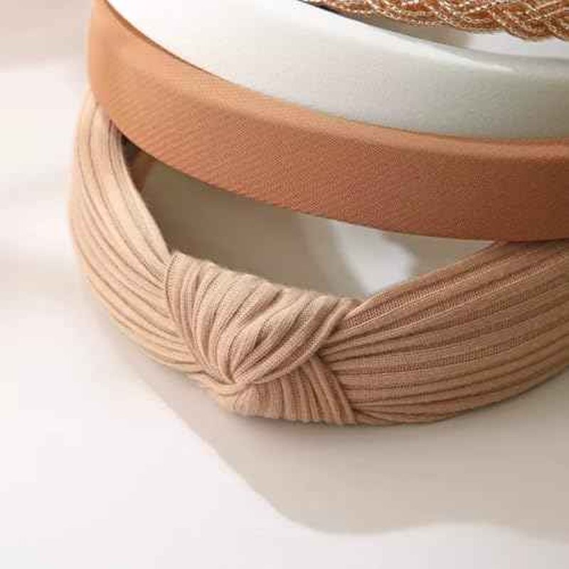 7 Pack Headbands for Women Fashion,Wide Headband Trendy Non Slip Girls Pearl Head Bands,Neutral Multi-style Hairbands Hair Accessories Christmas Gifts For Thin Thick Hair Wash Face SPA ( Brown )