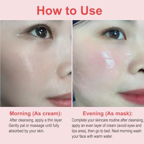 Collagen Jelly Cream - Contains Niacinamide & Freeze Dried Hydrolyzed Collagen -Elasticity & Hydration - Reduce Fine Lines & Dullness - Korean Glass-Shiny Skin Suitable for All Skin Types (3.38 Fl.Oz)