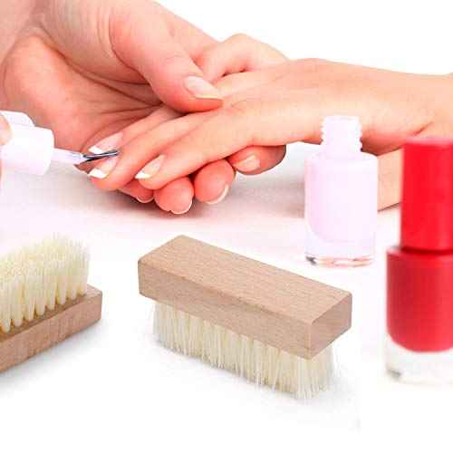 4-Packs Wooden Nail Brush Sturdy, Non-Slip Fingernail Hand Scrub Brush Nail Cleaning Brush for Nails and Toes
