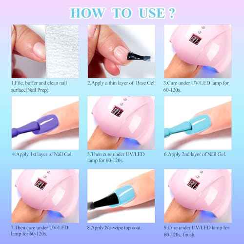 MEET ACROSS Glitter Thermal Gel Nail Polish Gel Temperature Color Changing Gel Polish Soak Off UV Gel Nail Polish Nail Art Varnish For Home Salon Manicure DIY 12 PCS/BOX