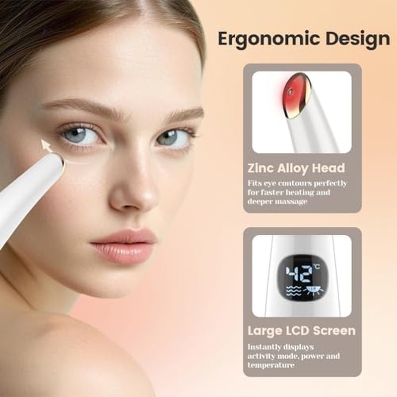 Eye Lift Wand, 3 Modes Eye Massager Wand, Eye Massager for Dry Eyes, Dark Circles and Puffiness, Eye Lifting Device for Fine Lines, Blue