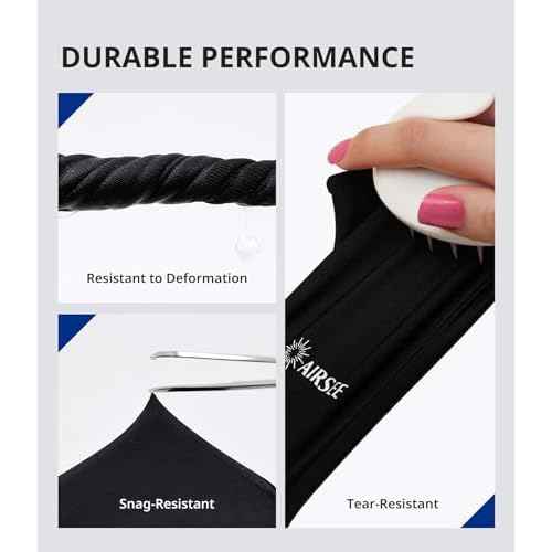 AIRSEE Premium UPF 50+ UV Protection Gloves for Gel Manicures - Fingerless Design for Professional Solon & Home Use, Anti UVA/UVB, Breathable Cool Tech Gloves for UV Lamp & Sun Protection (Black)