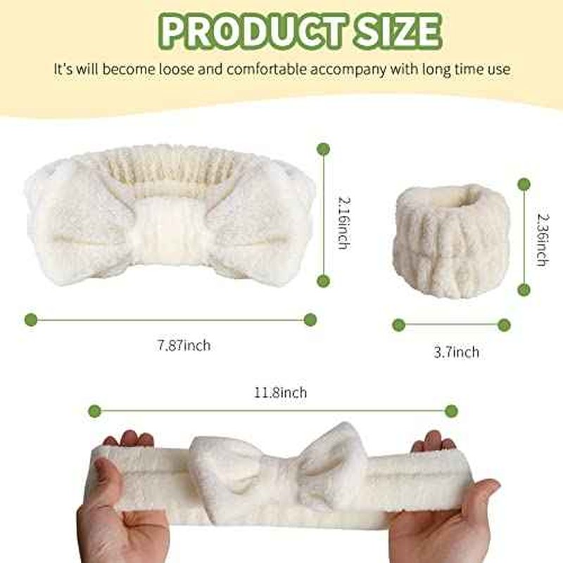 WSYUB Face Wash Headband and Wristband Set for Skincare