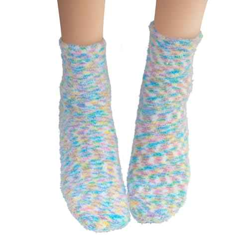 Earth Therapeutics Aloe Vera Socks ? Infused w/Aloe Vera & Vitamin E ? Helps Dry Feet, Calluses, Dead Skin ? Use w/Lotion ? Green/Confetti ? 2 Pairs