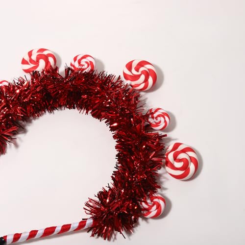mokkia Candy Headband for Women Sweet Lollipop Christmas Headbands Halloween Candy Costume Accessories Candyland Costume Gift