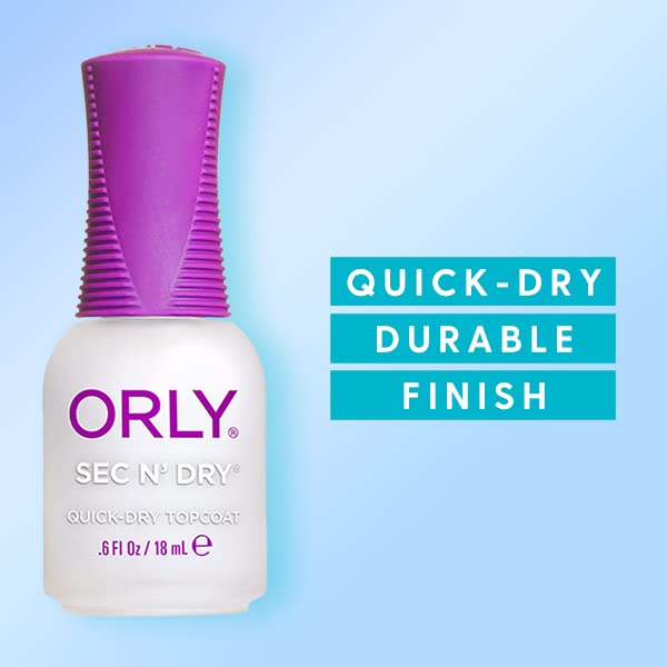Orly Sec'n Dry Nail Dryer - Fast-Drying Formula, 0.6 oz (Pack of 2)