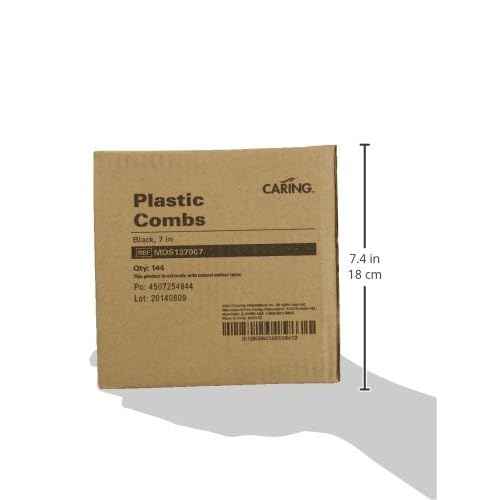 Medline Plastic Combs,Black, 144 Count