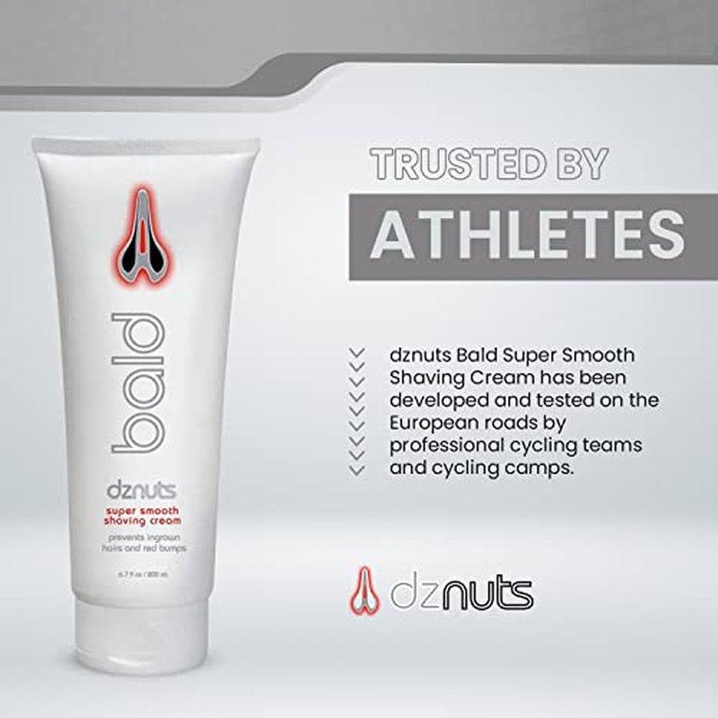 dznuts - Bald Super Smooth Shaving Cream - Prevents Razor Burns, Ingrown Hairs, Cooled and Moisturized Skin - 6.7 fl. oz, 3 Pack
