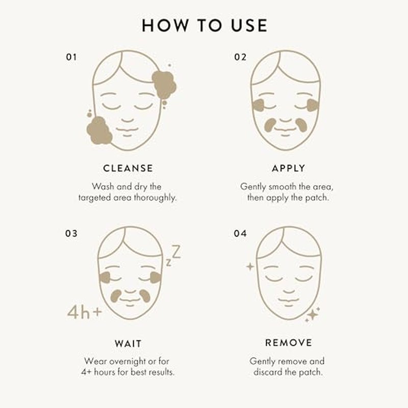 KPLUS K+ Wrinkle Patches for Forehead, Crow¡¯s Feet & Smile Lines ? Korean Overnight Patches with Hyaluronic Acid, Peptides & Adenosine (60 Count)