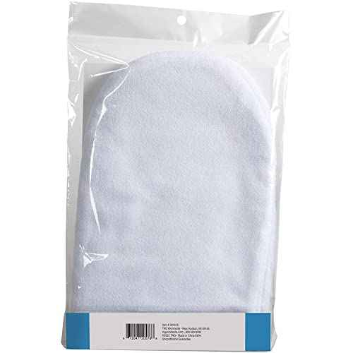 ForPro Professional Collection Thermal Mitts for Paraffin Heat Therapy Spa Treatments, Insulates and Retains Heat, Fits All Hand Sizes, White, One-Pair