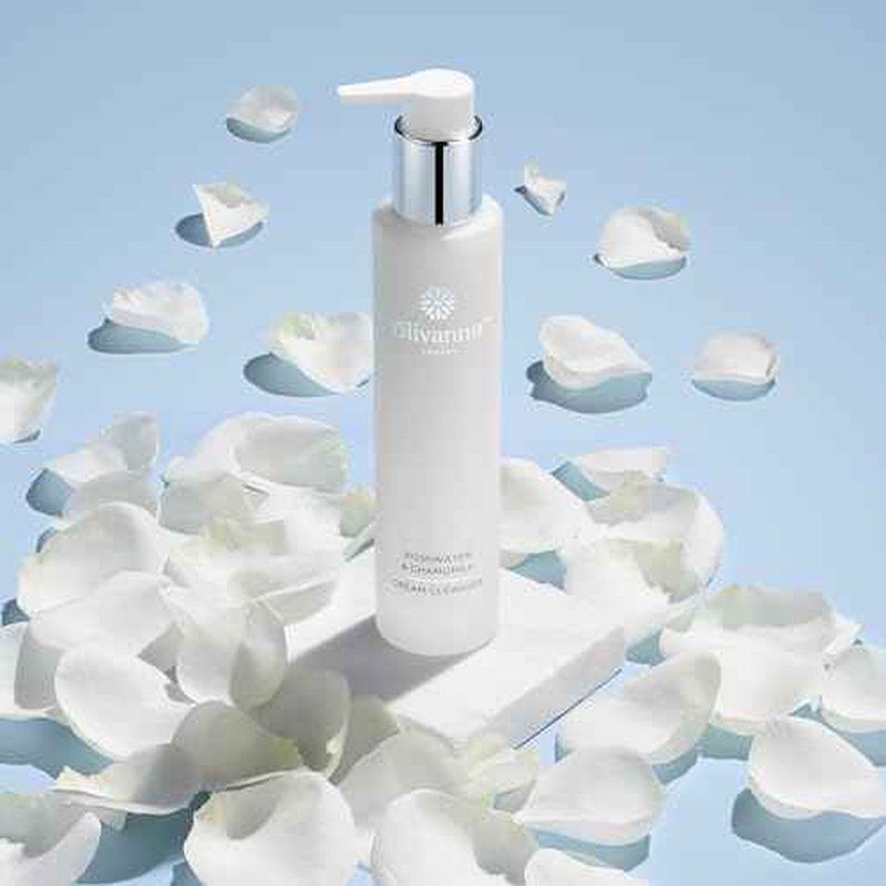 Rosewater and Chamomile Cream Cleanser - Omega Rich Face Wash - Gentle and Hydrating without Stripping Essential Oils - 3.3 oz