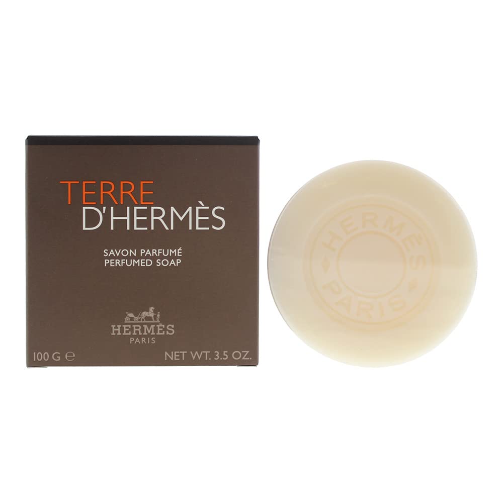 Terre D'Hermès Perfumed Body Soap for Men - 3.5 Ounce Luxury Bar
