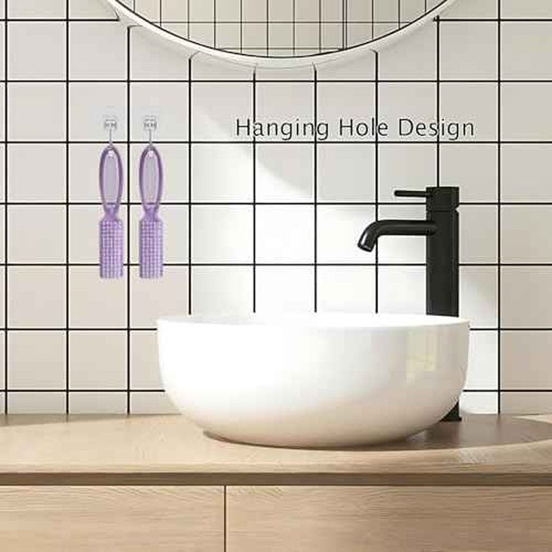 Yebeauty Nail Brush Fingernail Cleaner, 4 Pcs Hand Scrub Cleaning Brush Plastic Hand Finger Toes Scrubbing Brush, Pedicure Nail Scrubber