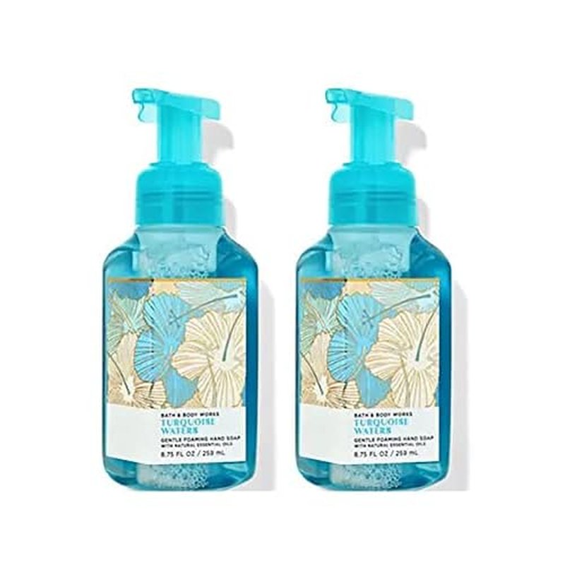 bath&bath Bath and Body Works Turquoise Waters Gentle Foaming Hand Soap 8.75 Ounce 2-Pack (Turquoise Waters) 1.25 pounds