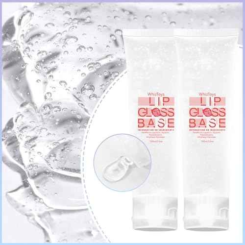 WhizToys DIY Lip Gloss Making Kit£¬Make Your Own Lip Glosses Set Clear Base Lipgloss Keychain Making Kit for Makeup Lover Beginner Teen Girl Gifts£¬Stuff for Girls 10-12