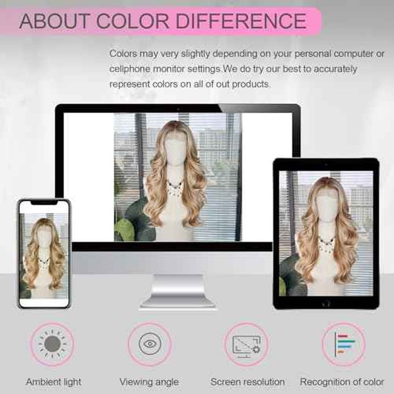 SAPPHIREWIGS 13x4 Blonde Lace Front Wig for Women Body Wave Highlight Honey Blonde Synthetic Pre Layered Wigs Heat Resistant Fiber Gluesless Wig for Daily Party Use 20 inch