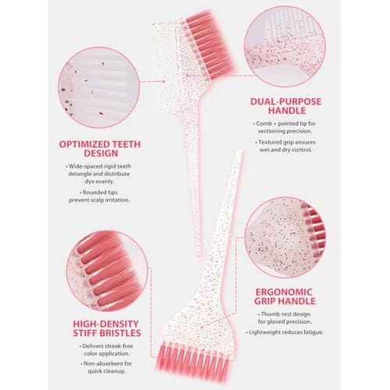 19PCS Hair Bleach Highlighting Kit with Hair Dye Brush and Bowl Set Color Whisk, Highlight Frosting Cap with Hook, Disposable Gloves Capes, Home Use Salon Tools for Hair Bleaching Coloring Dying