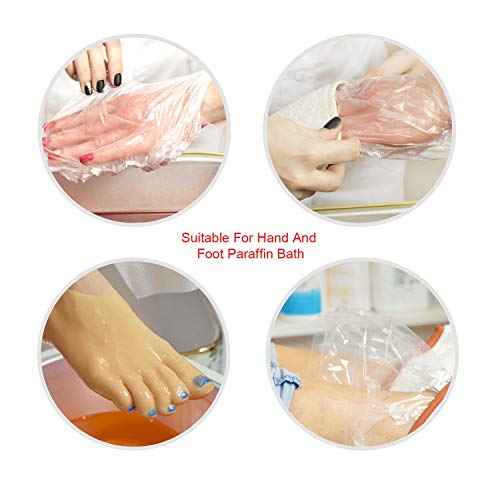 Sumind 300 Pcs Paraffin Wax Bags for Hands and Feet Disposable Paraffin Liners Bath Gloves Parafina Para Pies Y Manos Plastic Bags for Parafina Wax Machine Treatments