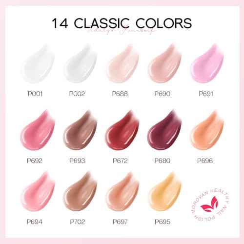 Morovan Poly Gel Nail Kit: All-in-One Beginners Practice Set With Mini Lamp & Slip Solution For DIY Nail Extension Gel Kit Starter At Home User Friendly & Salon Results Path From Beginners To Master