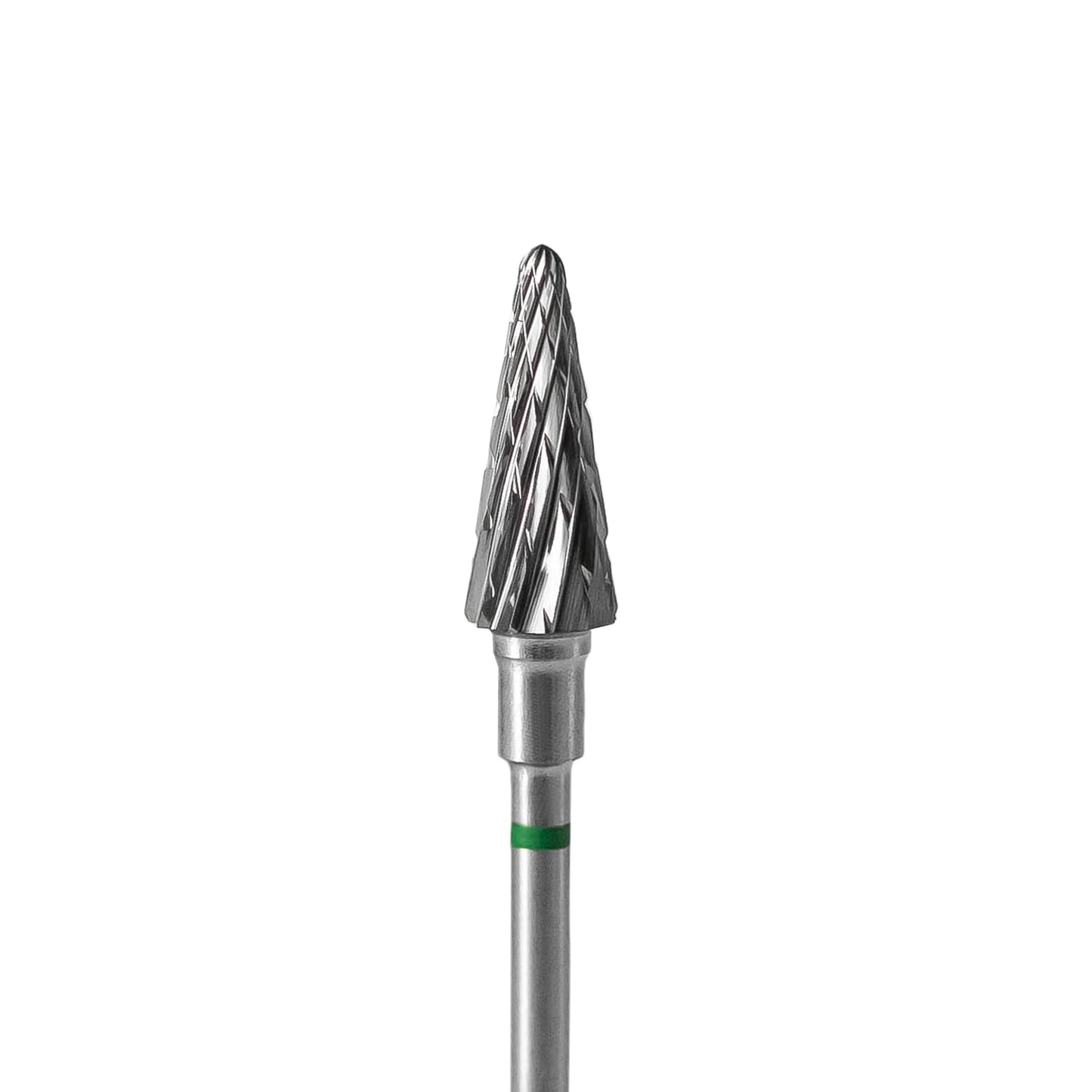 STALEKS PRO Expert Carbide Nail Drill Bit (Cone, Green, 6mm Head / 14mm WP) – Coarse Hardness for Fast Artificial Nail & Skin Material Removal in Hardware Manicure/Pedicure
