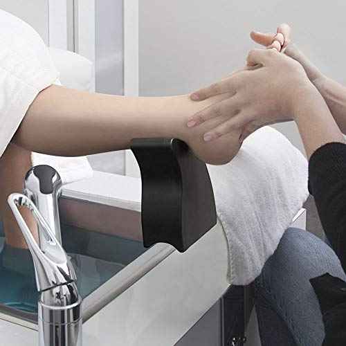 ForPro Professional Collection Pedi Foot & Leg Rest, Portable Foot and Leg Rest, 5.75 W x 2.75 D x 7.5 H, Black