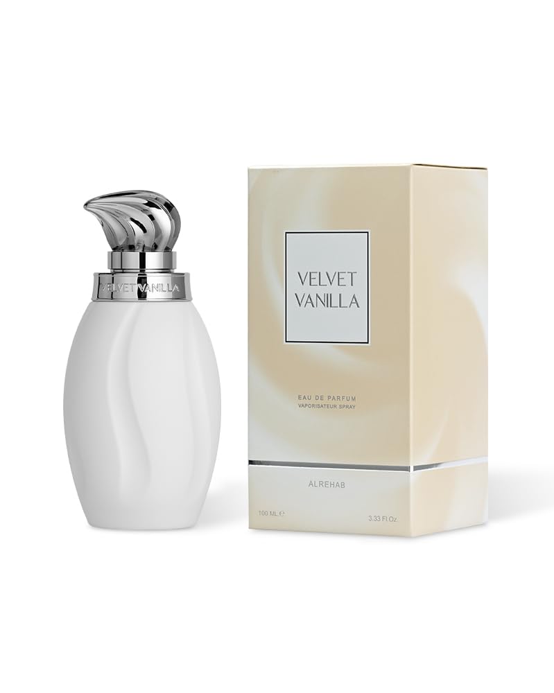 Al-Rehab Velvet Vanilla Eau De Parfum Spray for Women, 3.33 Ounce