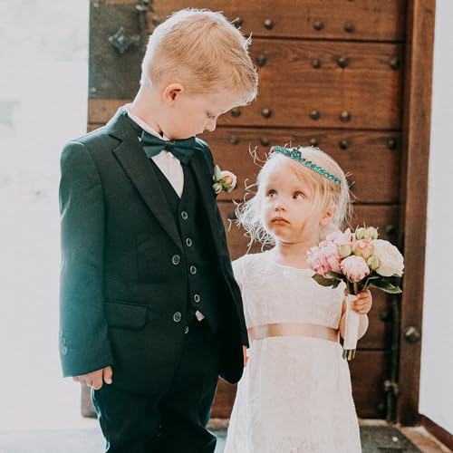 LIMELIA Handmade Slim Green Tiara for Women ? Glitter Crown for Henna, Wedding, Prom, Birthday, Pageant, Halloween & Christmas | Crystal Headpiece ? Slim Design