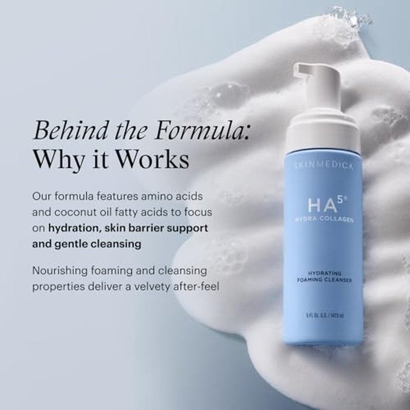 SkinMedica HA5 Hydra Collagen Hydrating Foaming Cleanser, 5 Fl Oz