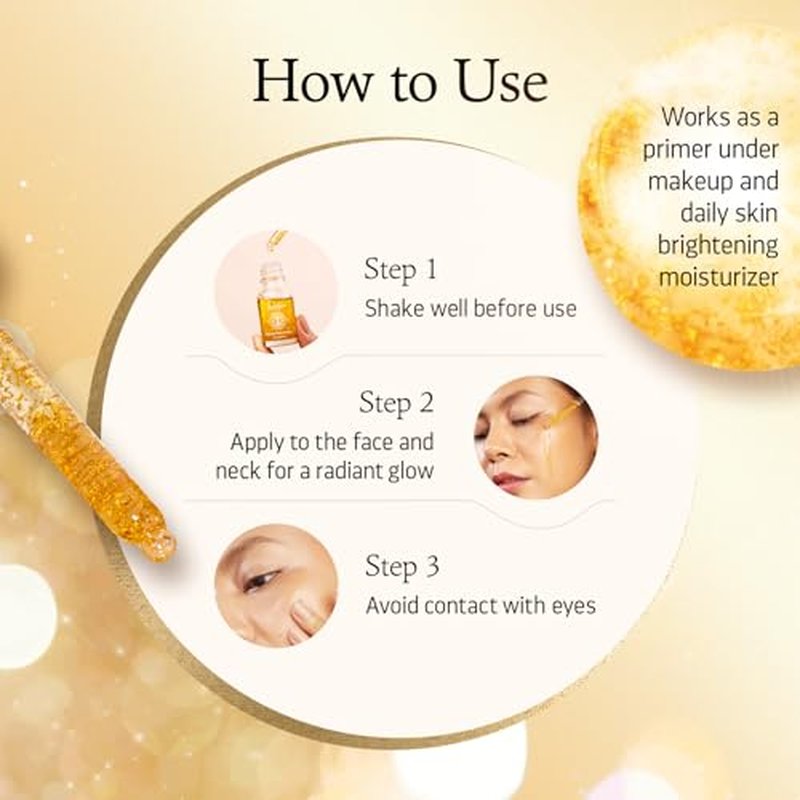 Rose Gold Oil 15ml 24K Gold Infused Face Oil | 100% Organic