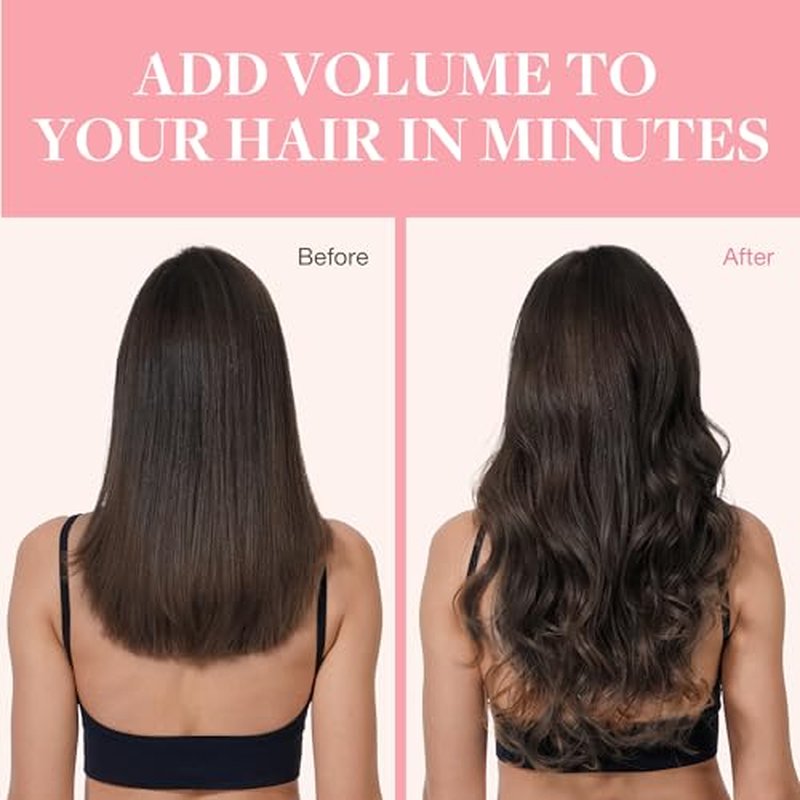 GOO GOO Clip in Hair Extensions Real Human Hair, Remy Human Hair Extensions Clip ins for Women, Natural Human Hair, 18inch 120g 7Pcs, 2 Dark Brown
