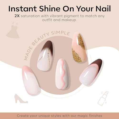 modelones Nude Gel Nail Polish Set -6 Colors Neutral Milky White Pink Brown Gel Polish Kit Skin Tones Soak Off Nail Kit Manicure DIY at Home Nail Art Salon Gift