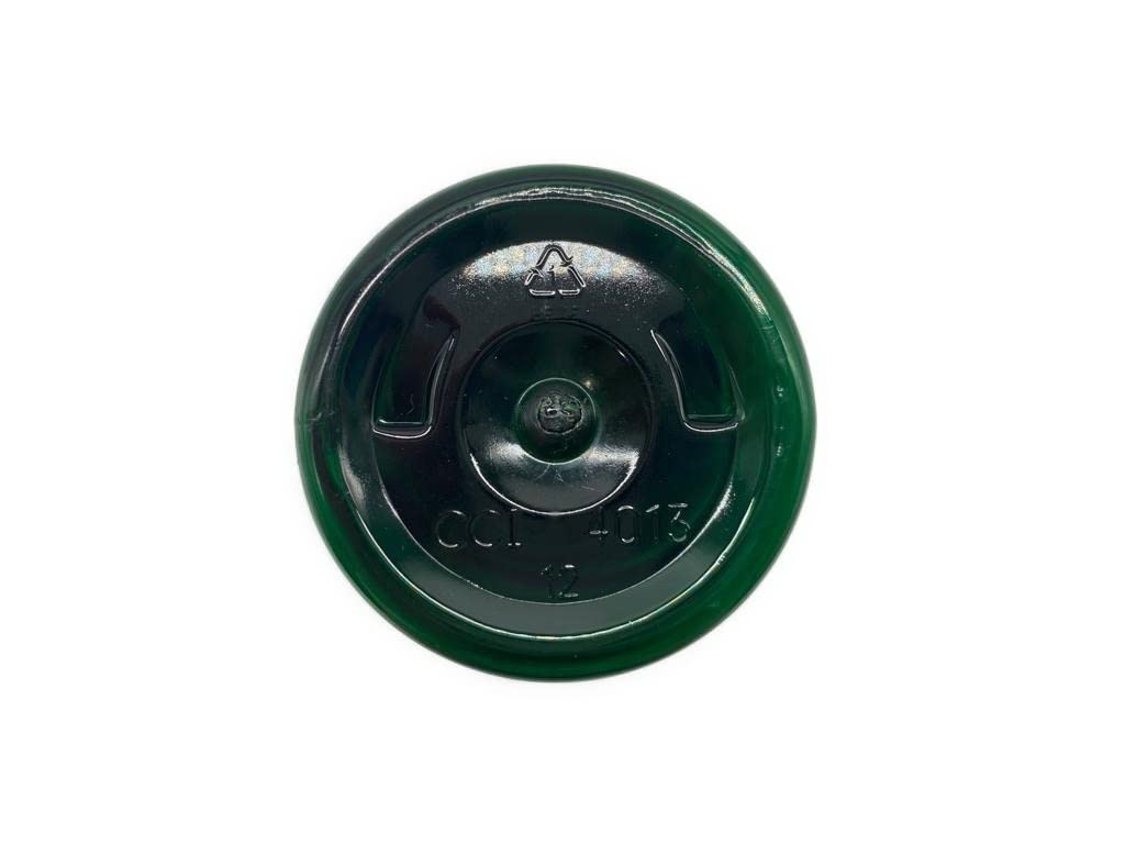 Natural Farms 12 Pack – 8 oz -Green Cosmo Plastic Bottles – Black Flip Disc Top - for Essential Oils, Perfumes