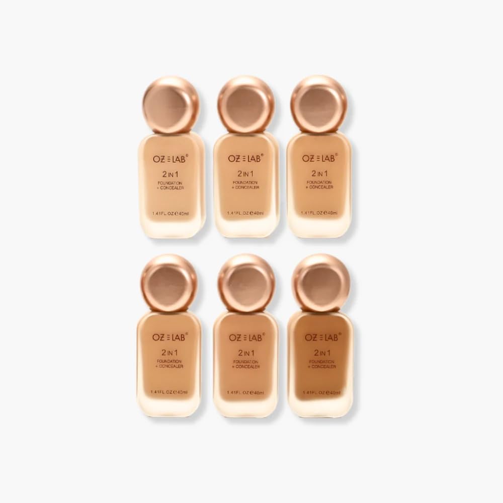 Oz Lab Beauty Gotchu Covered 2-in-1 Flawless Liquid Foundation Concealer GC-03 Warm Sand Vegan Cruelty-Free Long-Lasting,1.41 FL. OZ/ 40 ML,pack of 1