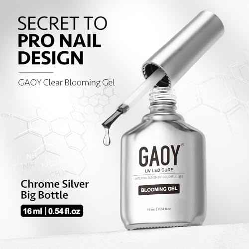 GAOY Nail Blooming Gel, 16ml Clear Blooming Gel Polish, Spreading Effects Soak Off UV Light Cure for Nail Art DIY