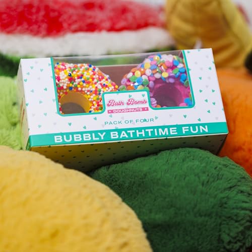 Donut Bath Bomb Gift Set (4 Piece) - Moisturizing, Fun Shaped Bath Bombs | Gift for Birthdays, Valentine's, Easter, Christmas, Mother's Day and More