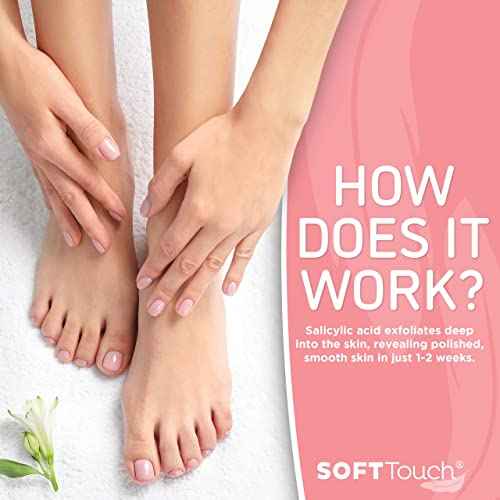 Dermora Soft Touch Foot Peel Mask - Pack of 2 Feet Peeling Masks for Dry, Cracked Heels & Calluses - Exfoliating Foot Mask Peel for Baby Soft Skin (Original)
