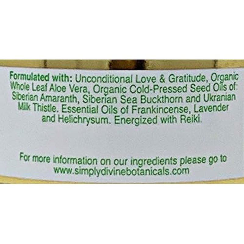 Simply Divine From Russia With Love, Natural and Organic Replenishing Moisturizer with Aloe Vera for All Skin Types, 2oz