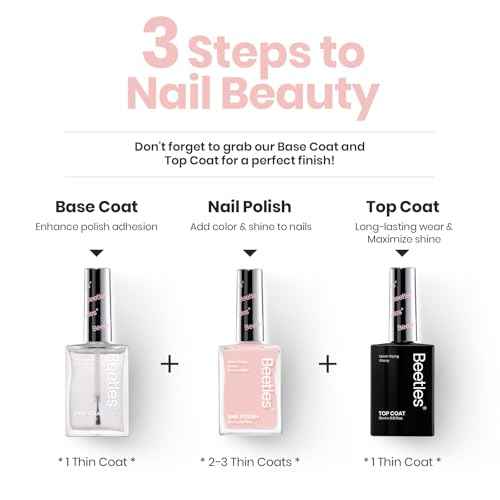Beetles Nail Concealer - 2 In 1 Light Pink Jelly Nail Polish Nail Strengthener and Growth Fast Dry Quick Jelly Natural Nail Strengthener and Growth Treatment for Thin and Damaged Nails,0.51 FL OZ