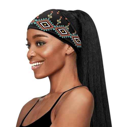 Aztec Headband Tribal Headband Native American Headband Aztec Sweat Bands Southwestern Headbands for Men Aztec Tribal Print