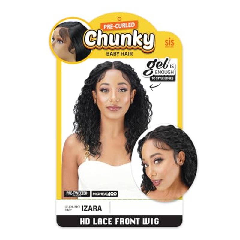 Zury Sis Chunky Synthetic Hair Hd Lace Front Wig - Izara (1B)