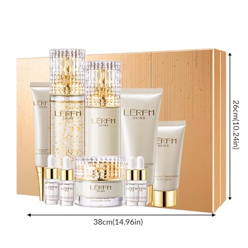 Korean Skincare Set - 10pcs - Face Care with Collagen, Niacinamide, Hyaluronic Acid - Smoothing Skin & Firming Skin,Hydrating Skincare kit Include Toner, Serum, Lotion, Eye Cream, Face Cream